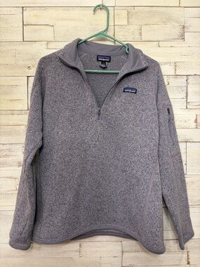 Patagonia womens better sweater 1/4 zip gray size large